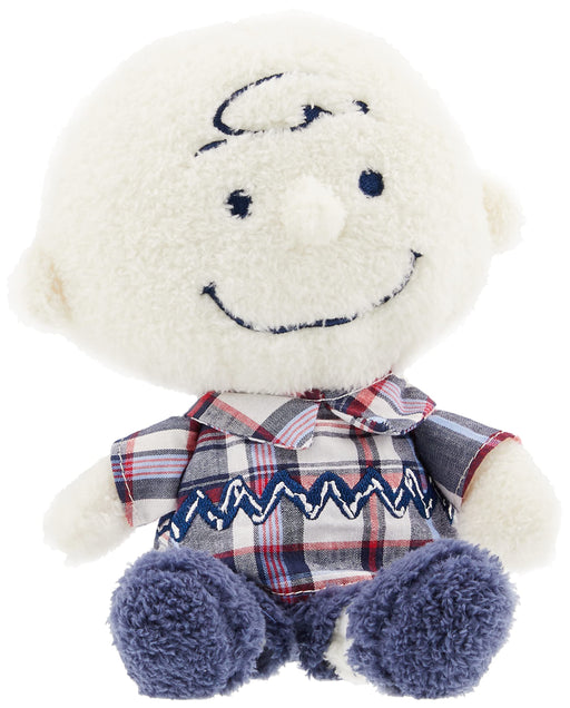 Nakajima Corporation Blueberry Check Charlie Brown S Plush Toy 172990-22 NEW_1