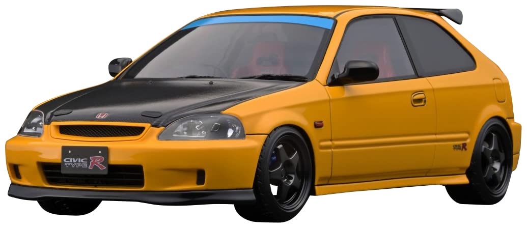 Ek9 Type R Yellow ignition model 1/64 Honda Civic (EK9) Type R Yellow Resin Model Car IG ...