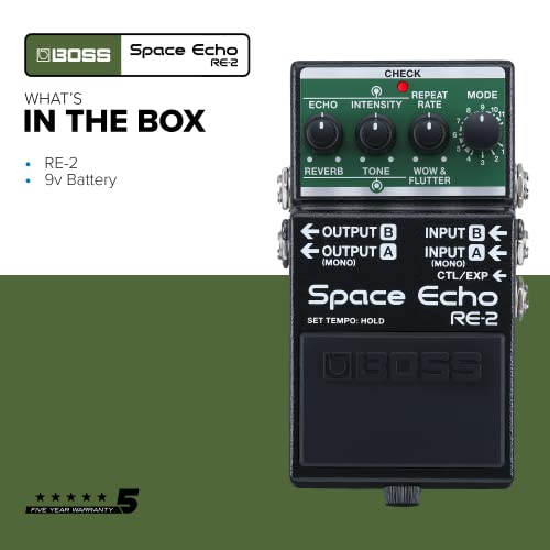 Boss RE-2 Space Echo Guitar Effects Pedal Echo Delay Reverb Genuine Products NEW_4