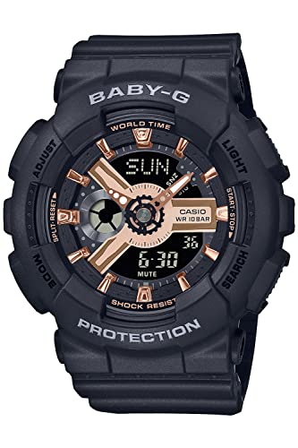 CASIO Watch BABY-G BA-110XRG-1AJF Ladies Black World Time LED Light Stopwatch_1