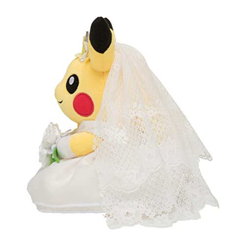 Pokemon Center Original Plush Toy Pikachu Female Pokemon Garden Wedding NEW_3