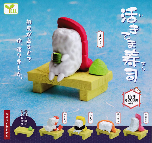 YELL Ikitemasushi Alive Sushi Figure Set of 5 Full Complete Gashapon toys NEW_1