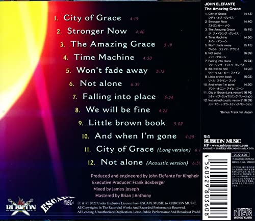 JOHN ELEFANTE THE AMAZING GRACE with BONUS TRACK JAPAN CD RBNCD-1360 Hard Rock_3