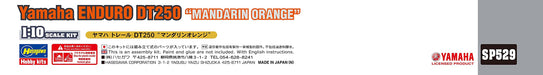 Hasegawa 1/10 YAMAHA ENDURO DT250 MANDARIN ORANGE Model kit SP529 NEW from Japan_7
