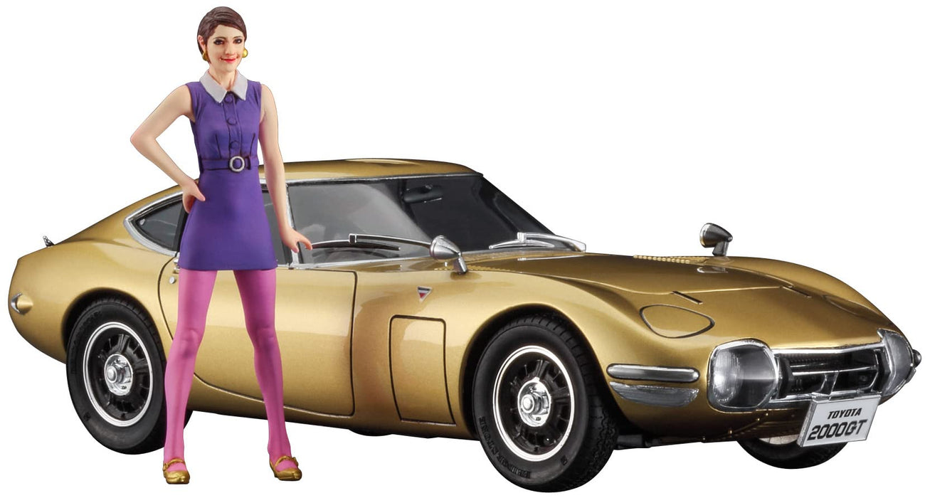 Hasegawa 1/24 TOYOTA 2000GT GOLD w/60’s GIRL’S FIGURE Model kit SP533 NEW_1