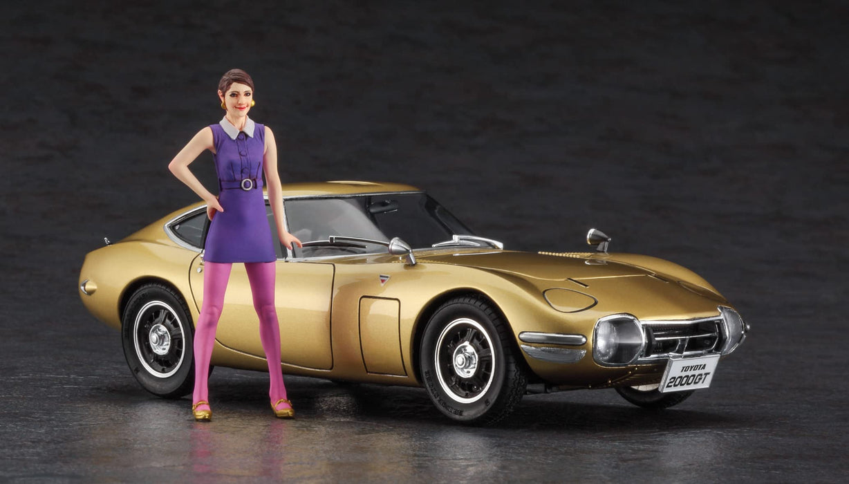 Hasegawa 1/24 TOYOTA 2000GT GOLD w/60’s GIRL’S FIGURE Model kit SP533 NEW_3