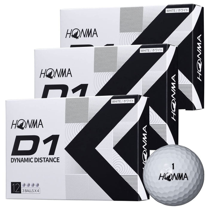 HONMA GOLF D1 2022 Golf Ball White BT2201 3 Dozen Set 36 Balls Rubber Unisex NEW_1
