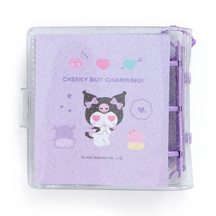 Sanrio Kuromi 3 Ring Binder (Cute Customized) 732834 10.5x3x10.5cm Purple NEW_3