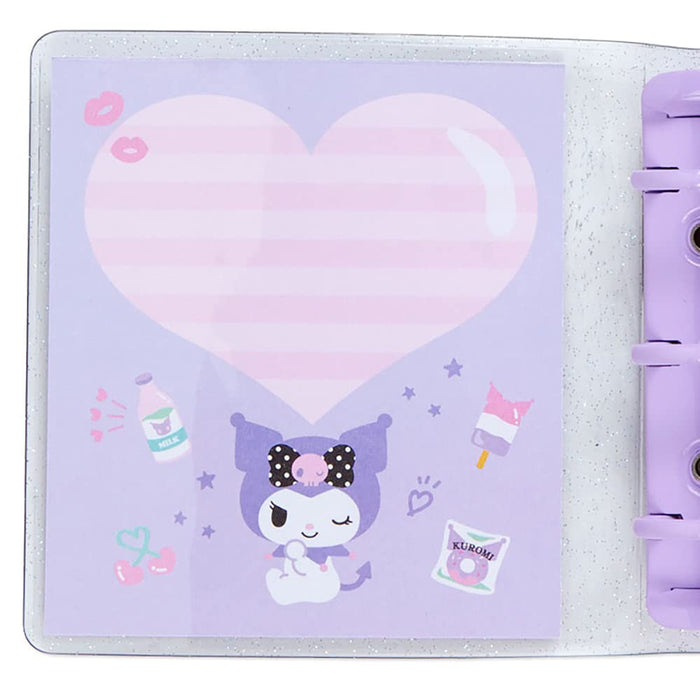 Sanrio Kuromi 3 Ring Binder (Cute Customized) 732834 10.5x3x10.5cm Purple NEW_5