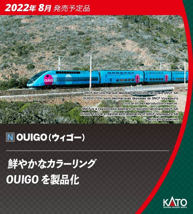 KATO N gauge OUIGO 10-Car Set 10-1763 Model Train French National Railways NEW_1