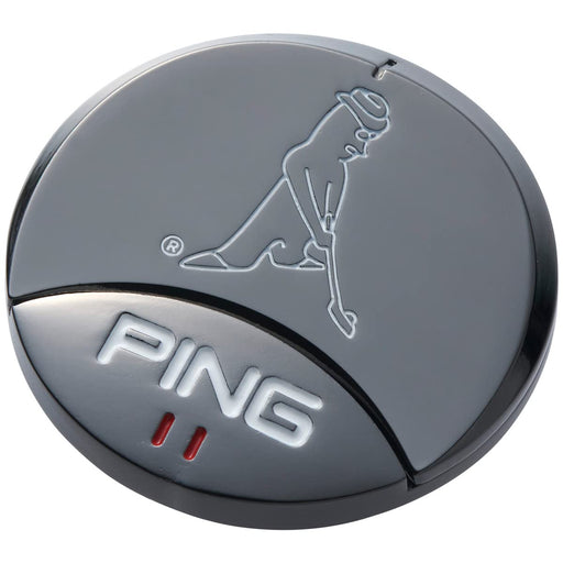 PING Golf Ball TWIN MARKER AC-U222 BK Black 41g zinc alloy, magnet Honor lottery_1