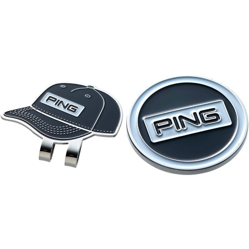 PING Golf Marker Candy Bar CAP MARKER AC-U226 BK iron magnet 15g Black Silver_1