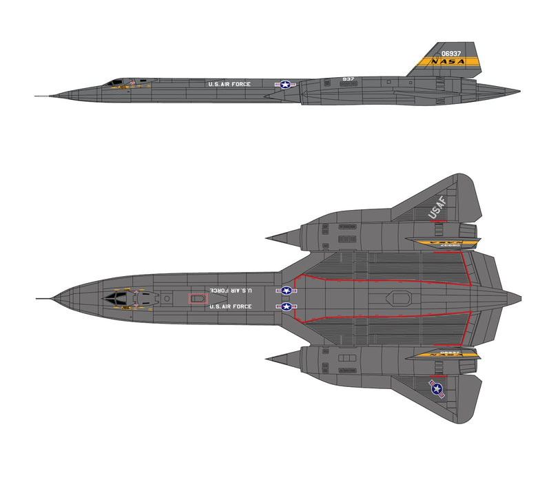 PLATZ 1/144 U.S.AIR FORCE RECONNAISSANCE AIRCRAFT SR-71 Blackbird NASA AE144-8_4