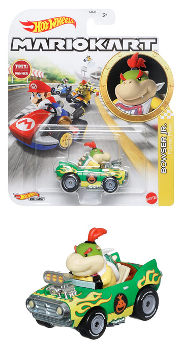 Mattel Hot Wheels Bowser Jr. Fire Hot Rod HDB27 Green Diecast Model Car NEW_1