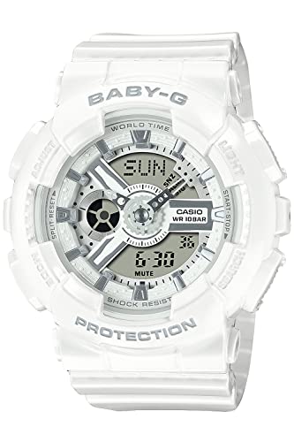 CASIO Watch BABY-G BA-110X-7A3JF Ladies White World Time LED Light Stopwatch NEW_1