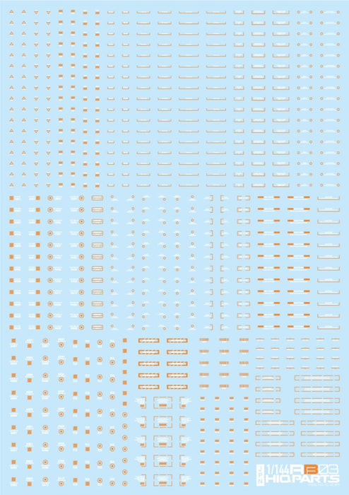 HiQparts 1/144 RB03 Caution Decal White & Orange 1 Piece Model Parts RB03-144WAO_1