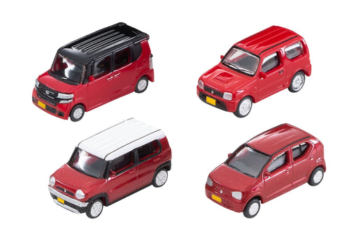 Tomytec The Car Collection Basic Set 'Select' Red 4 Car Set 323679 diorama NEW_1