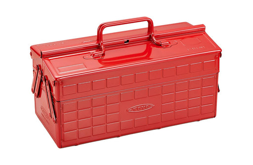 TOYO 2 stage Alloy Steel tool box ST-350R Red 35Lx16Wx21.5Hcm 8 partitions NEW_1