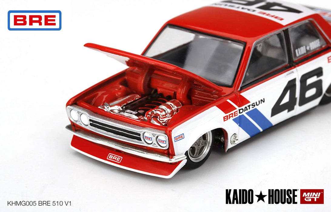 MINI GT 1/64 Datsun 510 Pro Street BRE510 V1 Kaido House LHD Diecast Car KHMG005_4
