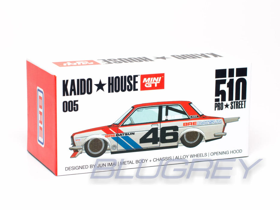 MINI GT 1/64 Datsun 510 Pro Street BRE510 V1 Kaido House LHD Diecast Car KHMG005_5