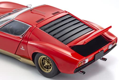 Kyosho Original 1/18 Lamborghini Miura P400SV Red/Gold KS08317RG Diecast Car NEW_5