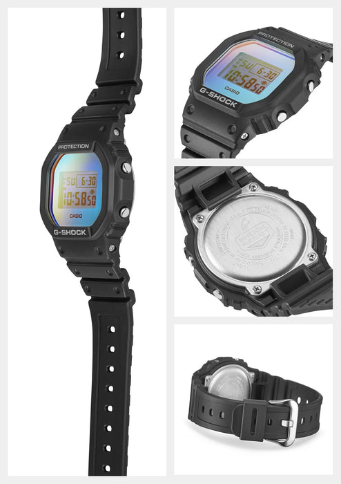 CASIO G-SHOCK Quartz Men's Watch Iridescent Color Series Black DW-5600SR-1JF NEW_2