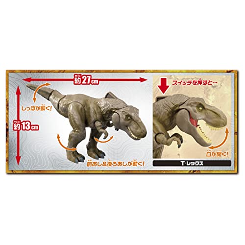 TAKARA TOMY Ania Jurassic World Kick it off The strongest T-Rex Action Figure_2