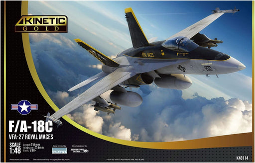 KINETIC 1/48 united states marines F/A-18C VFA-27 Royal Maces Kit ‎KNE48114 NEW_2