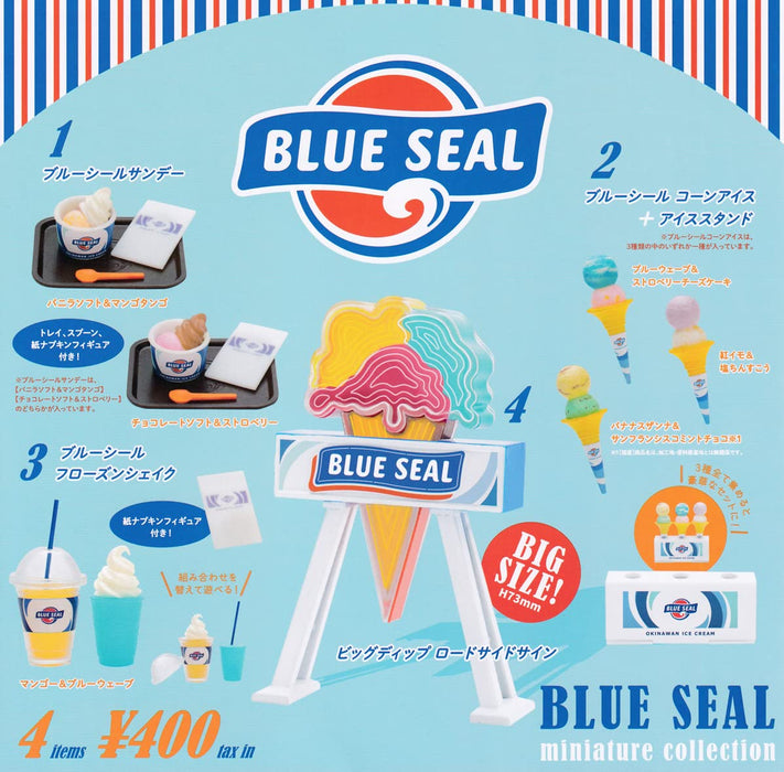 Kenelephant Color Random BLUE SEAL Miniature Collection Set of 4 Gashapon toys_2