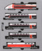 KATO N Gauge TGV Lyria Euroduplex 10-Car Set 10-1762 Model Railroad Supplies NEW_2