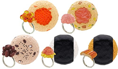 Kitan Club Onigiri Ring 5 Set of 5 Complete Set Gashapon toys Real Fake Food NEW_1