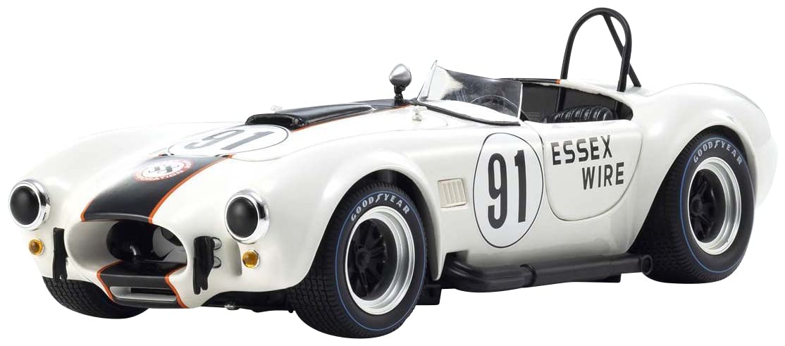 Kyosho Original 1/18 Shelby Cobra 427 S/C ESSEX WIRE #91 White Blue KS08047EW_1