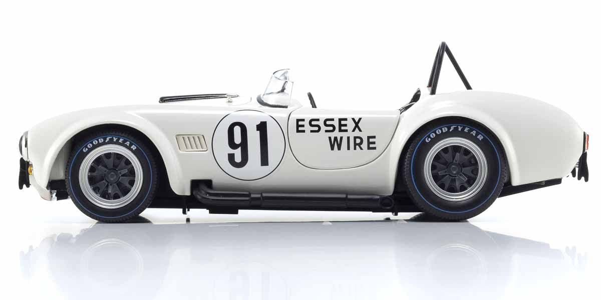 Kyosho Original 1/18 Shelby Cobra 427 S/C ESSEX WIRE #91 White Blue KS08047EW_3