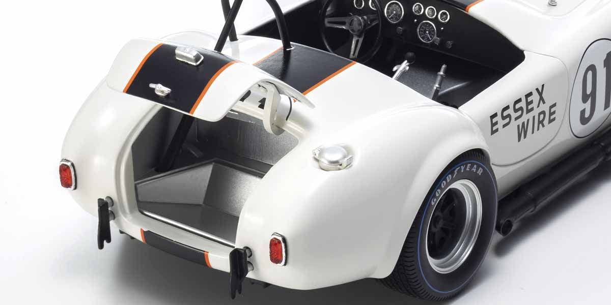 Kyosho Original 1/18 Shelby Cobra 427 S/C ESSEX WIRE #91 White Blue KS08047EW_7