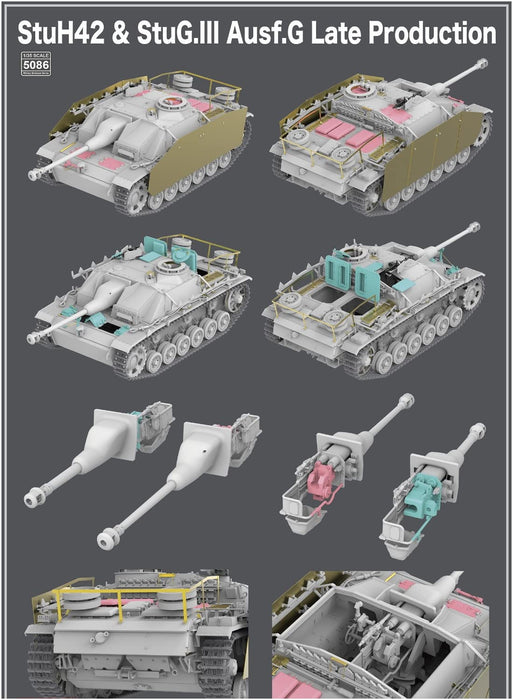 1/35 german army StuH42 & StuG.III Ausf.G Late Production 2 in 1 kit RFM5086 NEW_3