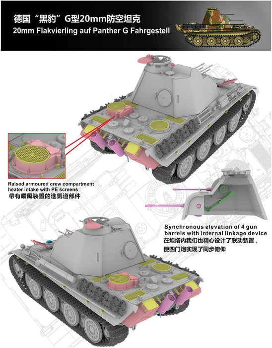 1/72 German Panther G 20mm Flakvierling auf Fahrgestell Model Kit VPM720012 NEW_6