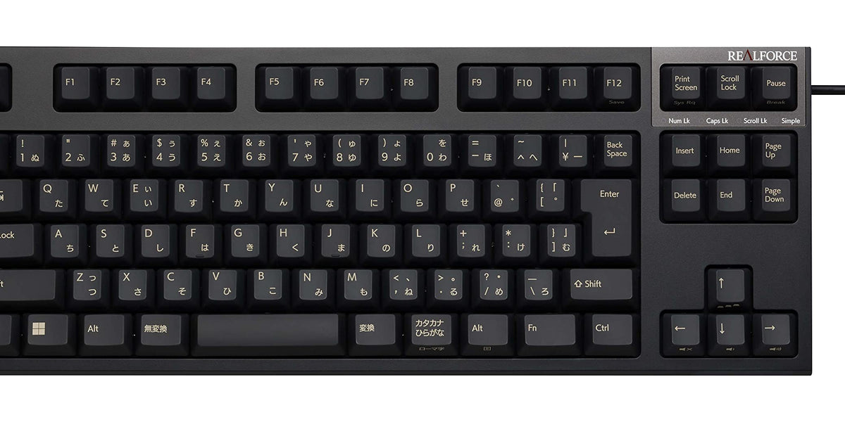 Topre REALFORCE R3S Keyboard Quiet USB TKL Size Japanese 91 keys