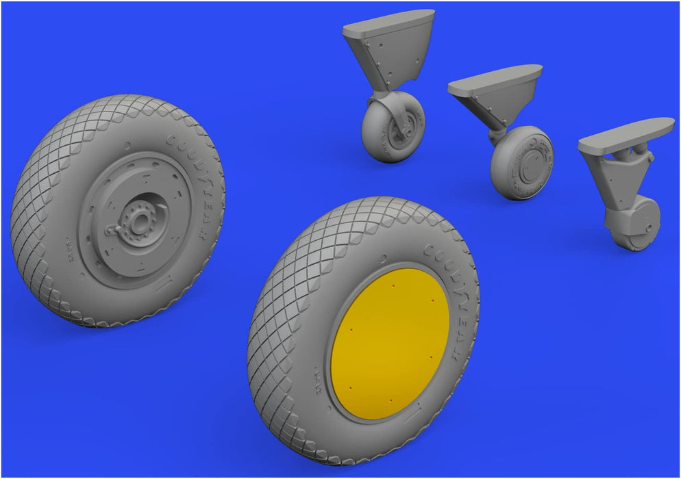 Eduard 1/48 Brushing Grumman F4F-3 Wildcat Late Wheel for Eduard Parts EDU648768_1