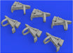 Eduard 1/48 Luftwaffe Rudder Pedals 3 Pair Plastic Model Parts EDU648778 NEW_3