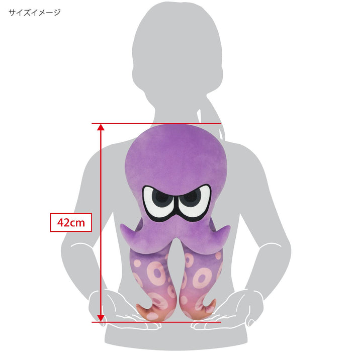 Sanei Boeki Splatoon 3 Octopus Purple M Plush 40cm SP41 Video Game Character NEW_4