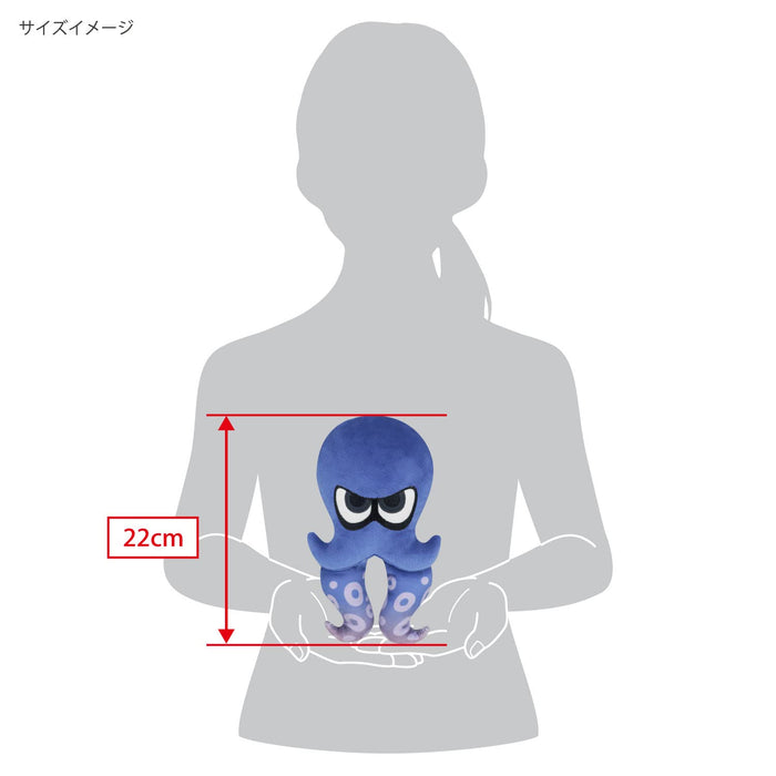 Sanei Boeki Splatoon 3 ALL STAR COLLECTION Octopus Blue S Plush Toy 22cm SP33_4