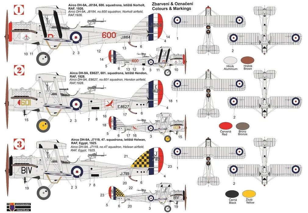 KP Models 1/72 British Air Force Airco DH-9A 'Silver Wings' Model Kit KPM0312_2