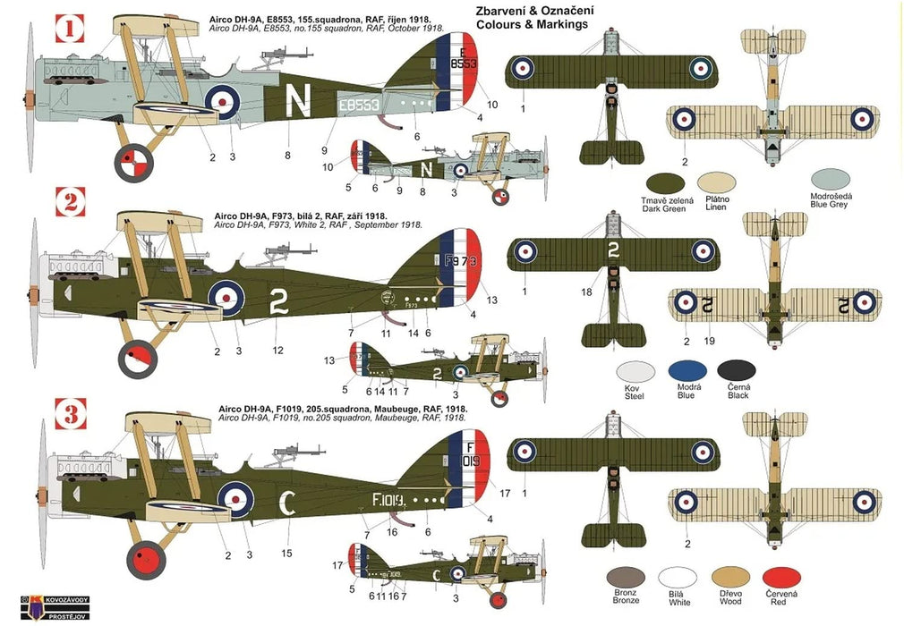 KP Models 1/72 British Air Force Airco DH-9A 'At War' Plastic Model Kit KPM0310_2