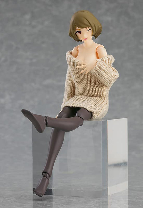 figma 574 Female Body Chiaki with Off-the-Shoulder Sweater Dress Plastic Figure_3