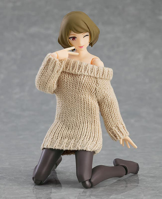 figma 574 Female Body Chiaki with Off-the-Shoulder Sweater Dress Plastic Figure_8