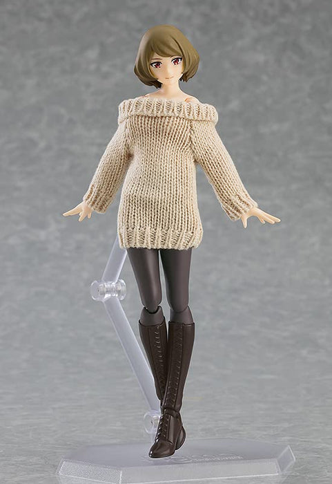 figma 574 Female Body Chiaki with Off-the-Shoulder Sweater Dress Plastic Figure_9