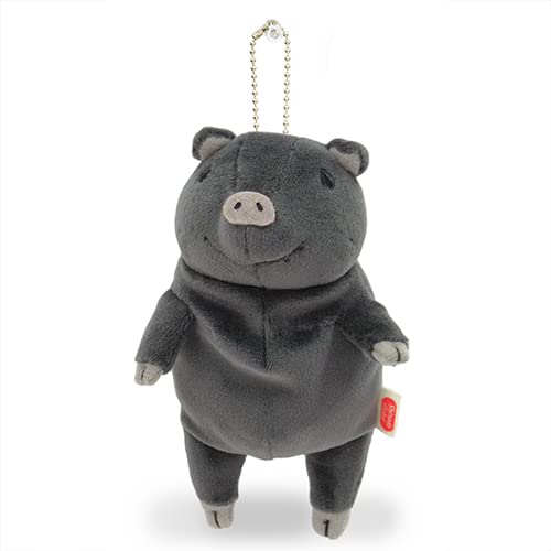 Shinada Global Mochi Buta Agu Black Pig Mini size MOBT-0100B Polyester Key Chain_1