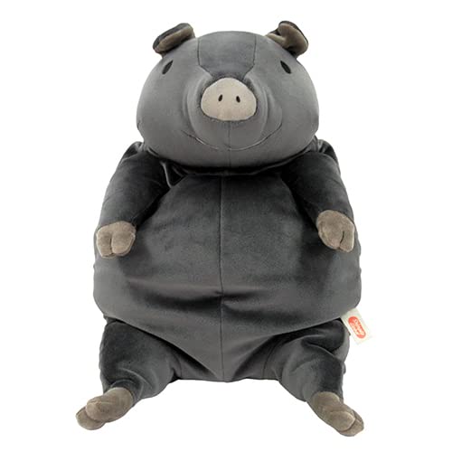 Shinada Global Mochi Buta Pig Agu Black L MOBT-0350B Polyester H30xW22xD22cm NEW_1