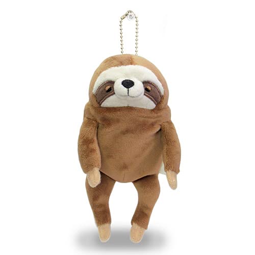 Shinada Global Mochi Namake Brown MINI Plush Keychain MONK-0088B Polyester NEW_1