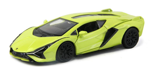 Jozen Cast World Lamborghini Sian FKP37 Yellow JDC5042-YL Pull Back Diecast NEW_1